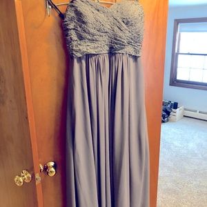 Stone grey long dress